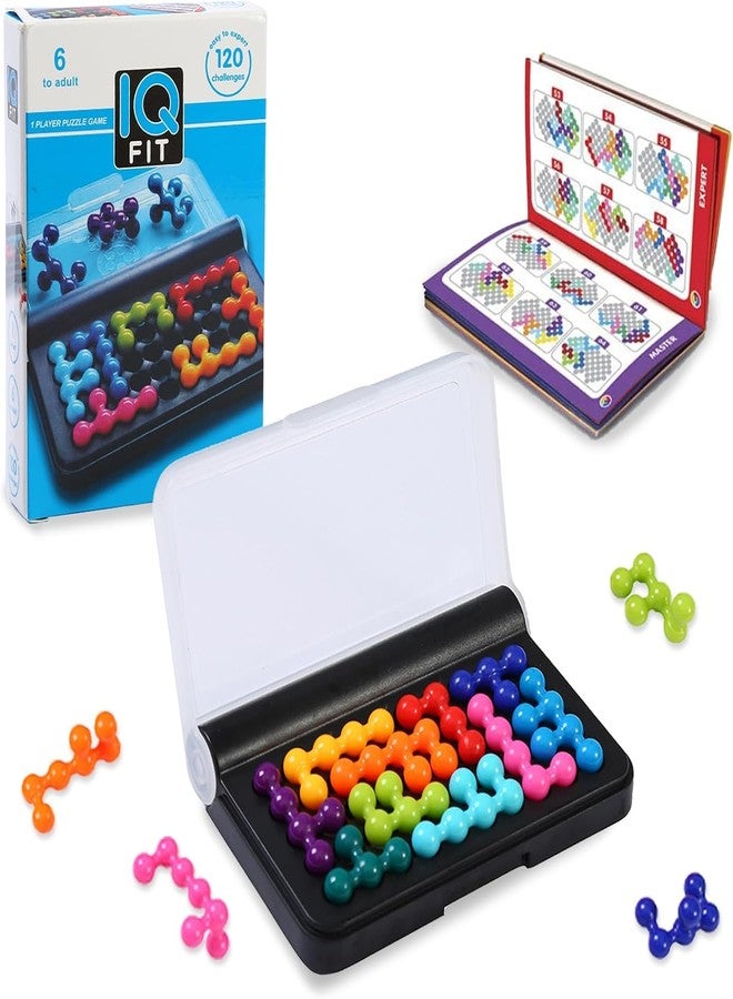 STOFFIER GARTEN IQ Puzzle Game, Travel Game for Kids and Adults, Cognitive Skill-Building Brain Game - Brain Teaser Game for Ages 6 & Up, 120 Challenges in Travel-Friendly Case - Image 1